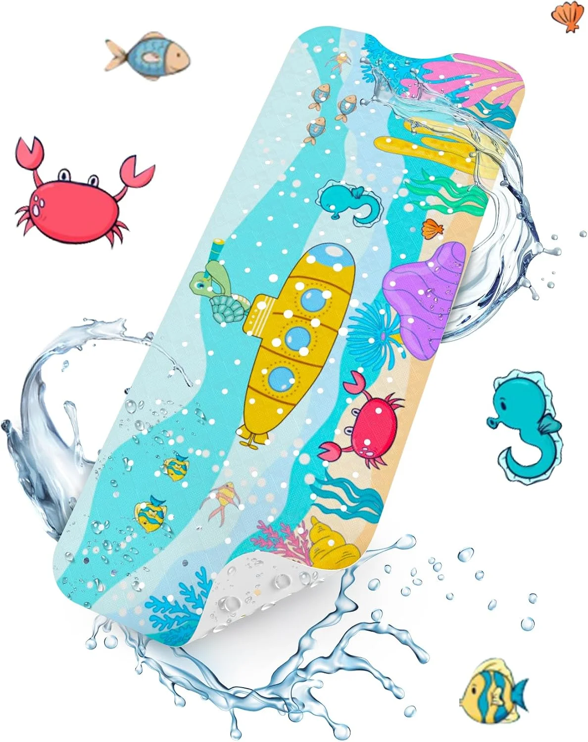 HITSLAM Alfombra Bañera Antideslizante Infantil 101x40 cm
