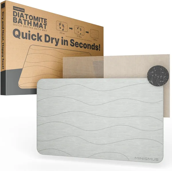 Minismus Alfombrilla de Diatomita 60x40cm para baño